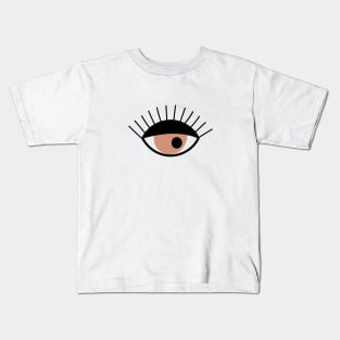 Seamless pattern with minimalist psychedelic eyes. Different kind of magic eyes. Kids T-Shirt